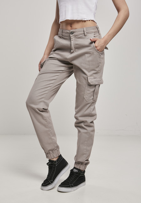 Urban Classics high waisted cargo trousers in olive