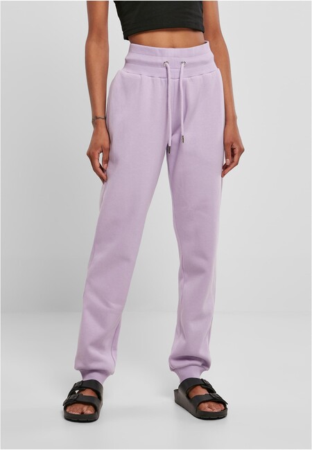 Urban Classics Ladies Organic High Online Store Sweat Pants lilac Fashion - Hip Gangstagroup.com - Waist Hop