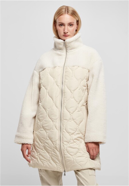 Urban Classics Ladies - Fashion Hip - Quilted Oversized Coat Hop Online Gangstagroup.com softseagrass/whitesand Store Sherpa
