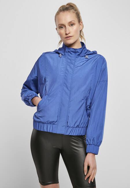 Urban Classics Ladies Oversized Shiny sporty blue Jacket Hop Nylon Fashion - Gangstagroup.com Online Crinkle Hip Store 