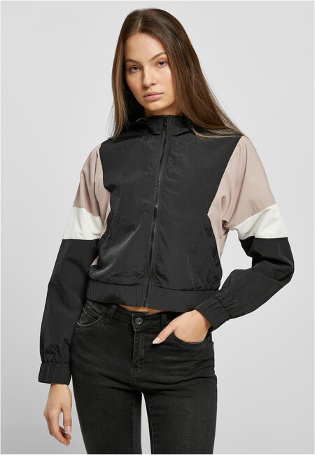 Urban Classics Ladies Short black/duskrose/whitesand - Jacket Hip Gangstagroup.com Online Crinkle Fashion Store 3-Tone - Hop