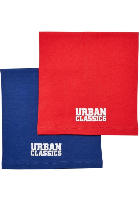 Urban Classics Logo Fashion Store Kids Hop blue/red Tube - Online 2-Pack Scarf Hip Gangstagroup.com 