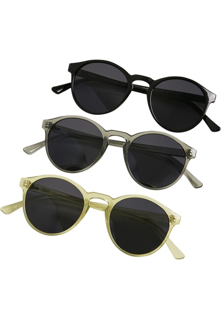 Fashion Hip black/lightgrey/yellow Online Hop 3-Pack Sunglasses Gangstagroup.com - Classics Urban Store - Cypress