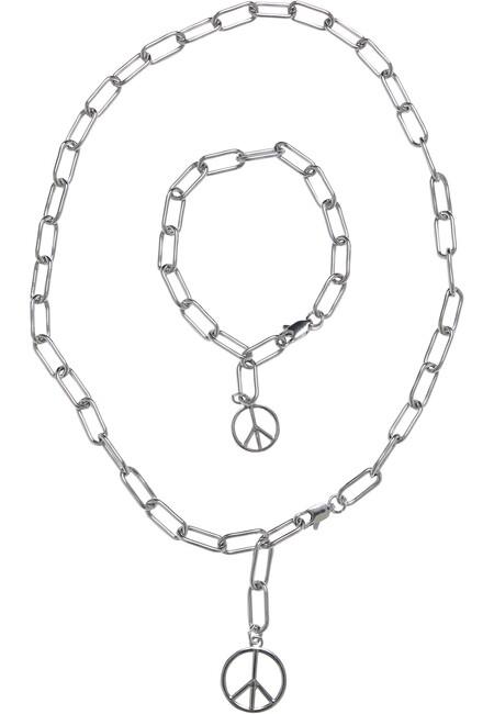 Urban Classics Peace Bracelet Gangstagroup.com Hip And Pendant Chain Necklace Online Y Hop - silver Fashion - Store